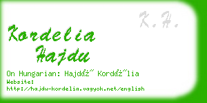 kordelia hajdu business card